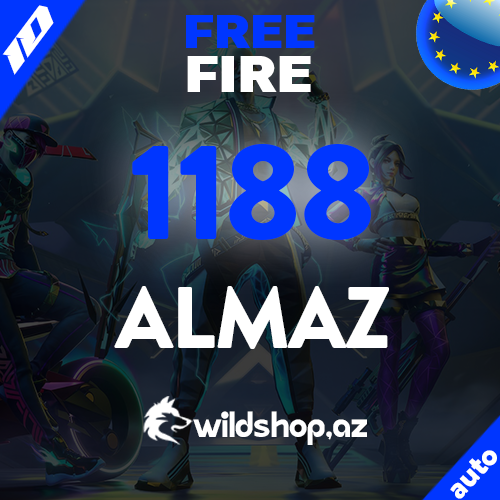 Free Fire 1188 Almaz EU